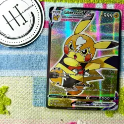 Libre Pikachu VCOS Pokemon Card Holo Cosplay ART - Image 1