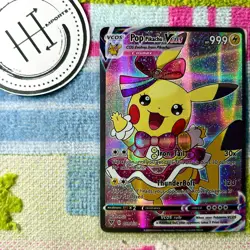 Pop Kawaii Pikachu VCOS Pokemon Card Holo Cosplay ART - Image 1