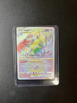 Pokemon Lugia VSTAR TCG Rainbow Secret Rare Card #202/195 Silver Tempest - Image 1