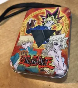 YU-GI-OH! 2003 Tin Case It's Time To Duel Trading Card Tin Box Yugioh Lanyard - Image 1