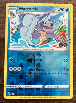 REVERSE HOLO Wartortle 016/078 - 2022 Pokemon Go Series Uncommon Card - CLEAN NM - Image 1