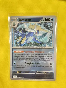 Samurott Black Bolt White Flare Pokeball Holo Pokemon 023/086 - Image 1