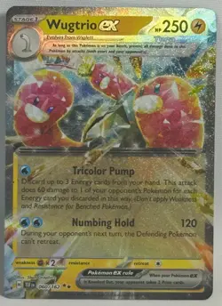Wugtrio ex 060/162 Temporal Forces DOUBLE RARE Holo Pokemon Card NM - Image 1