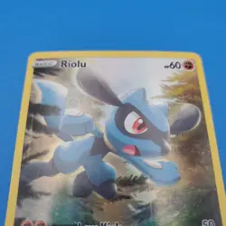 2023 Pokemon TCG Riolu GG26/GG70 Crown Zenith Full Art Rare Holo Card - Image 4