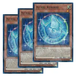 Yugioh - Astral Kuriboh x 3 - 1st Edition Super Rare NM - Free Holo Card - Image 1
