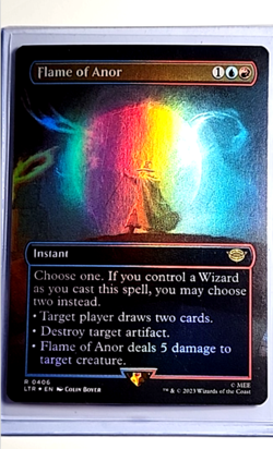 2023 MTG Magic the Gathering Lord Of The Rings Borderless Foil 406 Flame of Anor - Image 1