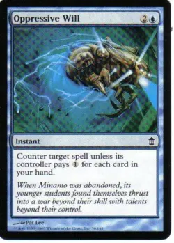Oppressive Will -Foil Medium Play MTG Saviors of Kamigawa - Image 1