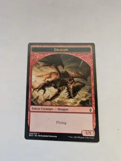 MTG Dragon Token Battle for Zendikar NM - Image 1