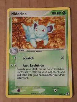 Pokemon Nidorina 40/112 Fire Red Leaf Green Reverse Holo NM-MT See Pictures - Image 1