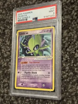 2005 POKEMON EX POP SERIES 2 CELEBI EX 17/17 NON-HOLO RARE PSA 9 - Image 1