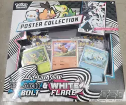 POKEMON SV10.5 BLACK BOLT WHITE FLARE POSTER COLLECTION BOX SEALED Set Of 2 - Image 1
