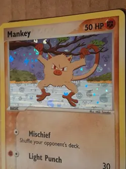 Pokemon Mankey 36/112 Fire Red Leaf Green Reverse Holo NM-MT See Pictures - Image 2