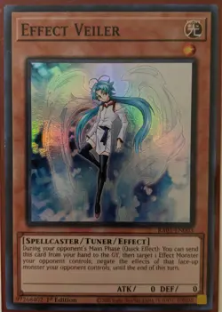YuGiOh Effect Veiler Super Rare 1st Edition RA01-EN003 - Image 1