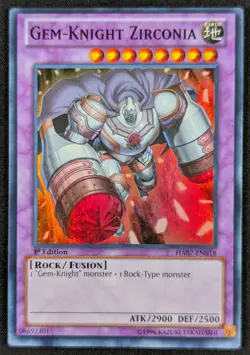 Gem Knight Zirconia 1996 1st Edition Super Rare Holo Yugioh HA07-EN018 (NM) - Image 1