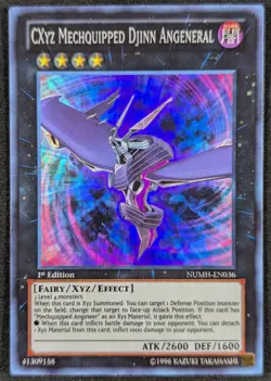 CXyz Djinn Angeneral 1996 1st Edition Super Rare Holo Yugioh NUMH-EN036 (NM) - Image 1