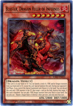 Yugioh! Blaster, Dragon Ruler of Infernos RA03-EN010 Ultra Rare UR NM/M English - Image 1
