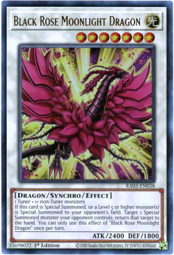 Yugioh! Black Rose Moonlight Dragon RA03-EN038 Ultra Rare (UR) 1st Edition NM/M - Image 1