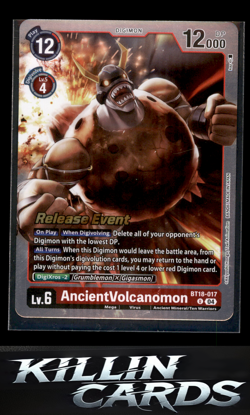 AncientVolcanomon BT18-017 U Digimon Card Game Uncommon Release Special Booster - Image 1