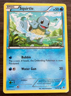 Squirtle 14/101 - 2013 Pokemon Plasma Blast Common Card - LIGHT WEAR - Image 1