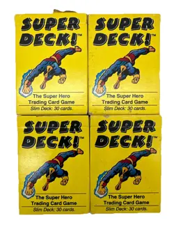 Vintage 1995 “Super Deck” The Super Hero Trading Card Game Sealed Lot Of 10 Deck - Image 3