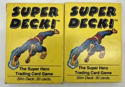 Vintage 1995 “Super Deck” The Super Hero Trading Card Game Sealed Lot Of 10 Deck - Image 5
