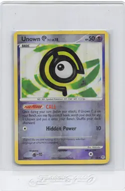 Unown [C] 67/130 - Diamond and Pearl - Reverse Holo - POKEMON CARD - LP/MP - Image 1