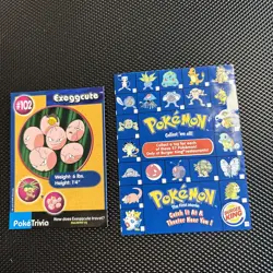 Exeggcute Rare Burger King Card #102 1999 Pokemon Burger King - Image 1