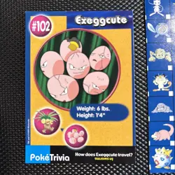 Exeggcute Rare Burger King Card #102 1999 Pokemon Burger King - Image 2