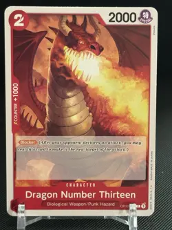 One Piece Royal Blood Release Event Card Dragon Number Thirteen OP10-012 C NM - Image 1