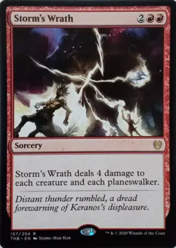 157/254 STORM'S WRATH RARE THEROS BEYOND DEATH MTG CARD - Image 1