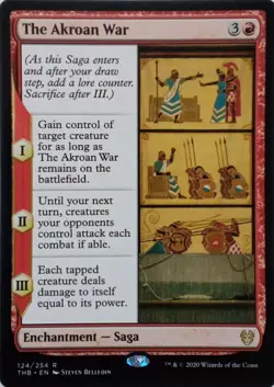 124/254 THE AKROAN WAR RARE THEROS BEYOND DEATH MTG CARD - Image 1