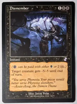 MTG 1x RETRO Dismember #322 Time Spiral Remastered Magic the Gathering x1 NM - Image 1