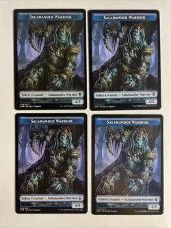 4x Mtg Commander Legends Salamander Warrior Token NM/M Magic The Gathering - Image 1
