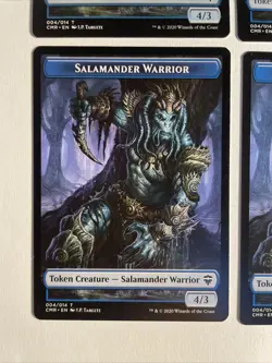 4x Mtg Commander Legends Salamander Warrior Token NM/M Magic The Gathering - Image 2