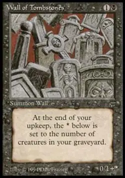Wall of Tombstones - Light Play MTG Legends - Image 1