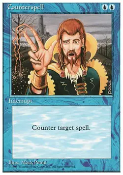 Counterspell - Light Play MTG 4th Edition - Image 1