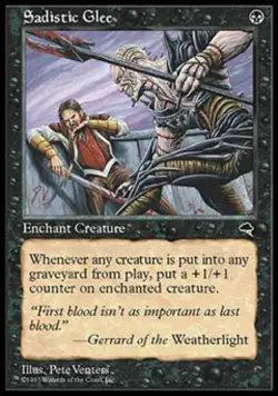 Sadistic Glee - Light Play MTG Tempest - Image 1
