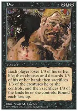 Pox - Light Play MTG 5th Edition - Image 1