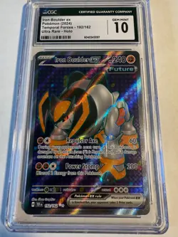 IRON BOULDER EX Temporal Forces Full Art Holo #192 CGC 10 Gem Mint Pokemon - Image 1