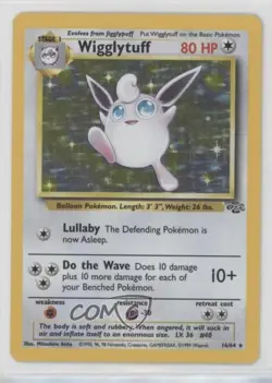 Wigglytuff Holo Pokemon Jungle #16 1999 1ik2 - Image 1