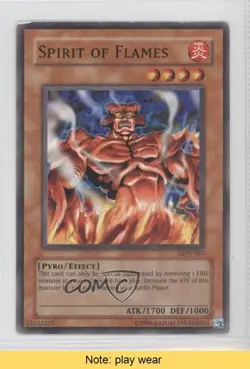 Spirit of Flames Unlimited YuGiOh Labyrinth Nightmare #LON-067 2003 READ 1a1 - Image 1