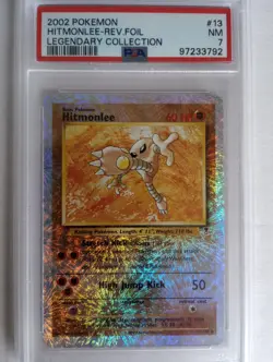 Pokemon 1x Hitmonlee - Legendary Collection Reverse Holo - #13 - PSA 7 - Image 1