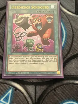 Yugioh Obedience Schooled BLAR-EN071 Battles of Legend: Armageddon 1st Edition - Image 1