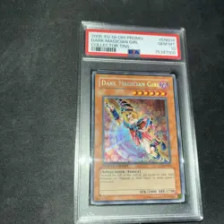 YUGIOH PSA 10 Dark Magician Girl CT2-EN004 Secret Rare Promo 2005 Collector Tin - Image 1