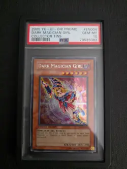 YUGIOH PSA 10 Dark Magician Girl CT2-EN004 Secret Rare Promo 2005 Collector Tin - Image 1
