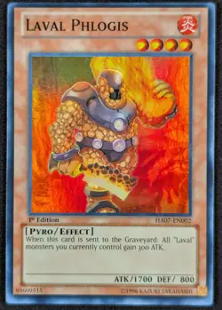 Laval Phlogis 1996 1st Edition Super Rare Holo Yugioh HA07-EN002 (NM) - Image 1