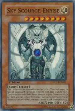 YUGIOH Sky Scourge Enrise FOTB-EN021 1st ed Super Rare MP / LP - Image 1