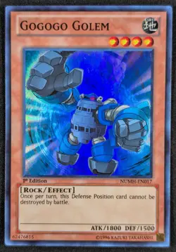Gogogo Golem 1996 1st Edition Super Rare Holo Yugioh NUMH-EN017 (NM) - Image 1
