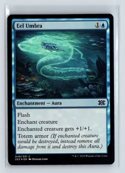Foil EEL UMBRA - MTG Magic the Gathering Card - Double Masters 2022 - Common - Image 1