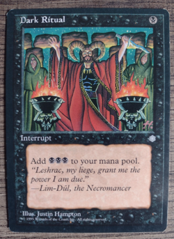 MTG ~ Dark Ritual ~ Ice Age #120 ~ Vintage English Magic Card ~ LP - Image 1